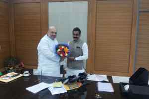राष्ट्रीय अध्यक्ष अमित शाह, प्रदेश संगठन प्रभारी एवं केन्द्रीय मंत्री से प्रदेश अध्यक्ष ने मुलाकात की