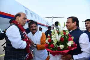 भारत सरकार के गृह मंत्री राजनाथ सिंह भोपाल पहुंचे