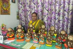 श्यामा गौ सेवा संस्थान के प्रयास से विराजे गोबर से निर्मित गणेश