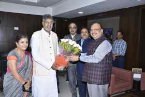 नोबल पुरस्कार विजेता कैलाश सत्यार्थी द्वारा रेरा अध्यक्ष डिसा से सौजन्य भेंट