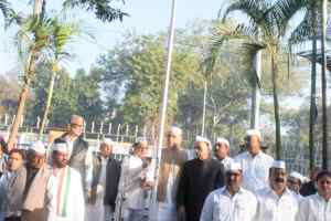 गणतंत्र दिवस पर प्रदेश कांगे्रस मुख्यालय में हुआ ध्वजारोहण