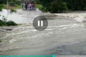 देवास : उफनते नाले में कार बही