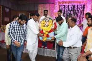 भाजपा कार्यालय पर महा आरती के पश्चात विघ्नहर्ता श्री गणेश निकले विसर्जन के लिए