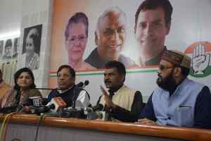 मप्र कांग्रेस केश शिल्पी प्रकोष्ठ के अध्यक्ष विनोद सेन की पत्रकार वार्ता