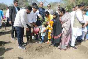 मुख्यमंत्री श्री चौहान ने  श्यामला हिल्स स्थित उद्यान में किया पौध-रोपण