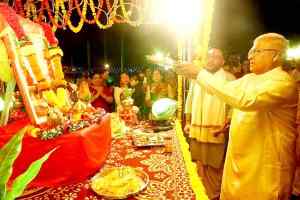राज्यपाल श्री मंगुभाई पटेल राजभवन गरबा महोत्सव में हुए शामिल