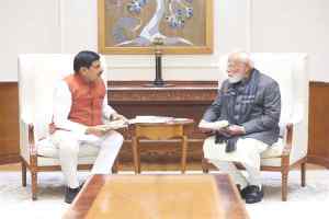 प्रधानमंत्री श्री मोदी से मुख्यमंत्री डॉ. यादव ने नई दिल्ली में की सौजन्य भेंट